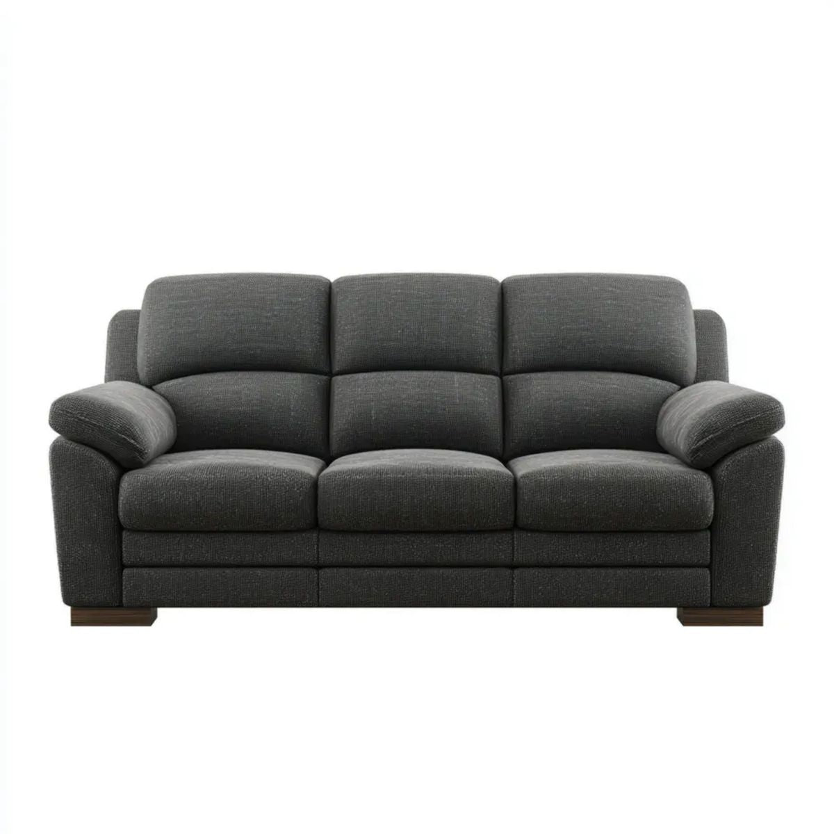 Sofa, 3-osobowa w kolorze heterofonii w poliestrze szarym, 220 x 95 x 100 cm