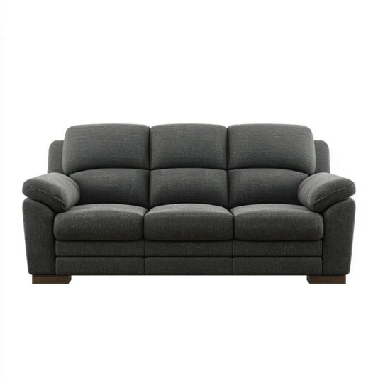 Sofa, 3-osobowa w kolorze heterofonii w poliestrze szarym, 220 x 95 x 100 cm